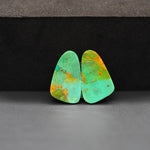 Mohave Mojave turquoise composite pair 18x11x4mm 11.5ct freeform cabochon Kingman - photo 3