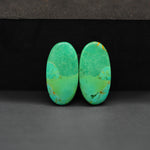 Mohave Mojave turquoise composite pair 22x11x3mm 11.5ct oval cabochon Kingman - photo 4