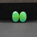 Mohave Mojave turquoise composite pair 17x11x3mm 8.5ct oval cabochon Kingman - photo 4