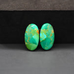 Mohave Mojave turquoise composite pair 20x11x3mm 12.5ct oval cabochon Kingman - photo 4
