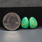 Mohave Mojave turquoise composite pair 16x11x3mm 9ct freeform cabochon Kingman - photo 1