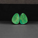 Mohave Mojave turquoise composite pair 16x11x3mm 9ct freeform cabochon Kingman - photo 3