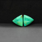 Mohave Mojave turquoise composite pair 12x12x3mm 6ct trillion cabochon Kingman - photo 4