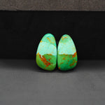 Mohave Mojave turquoise composite pair 18x10x3mm 9.5ct freeform cabochon Kingman - photo 4