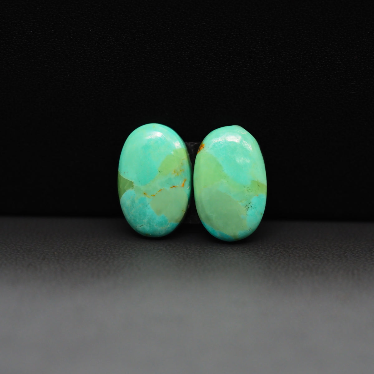 Mohave Mojave turquoise composite pair 16x11x3mm 9.5ct oval cabochon Kingman - photo 4