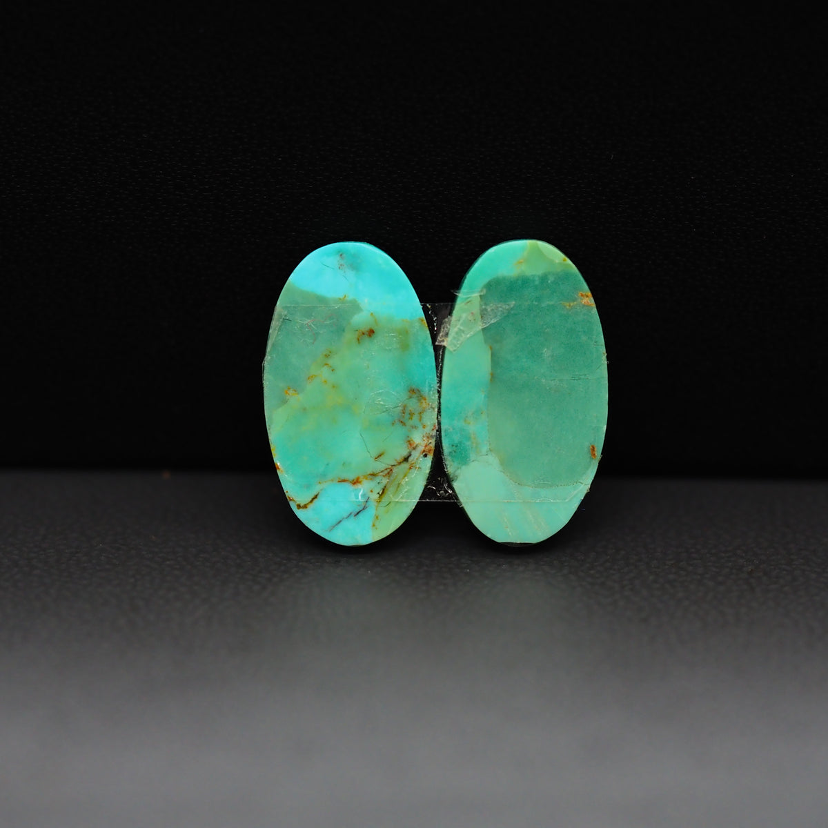 Mohave Mojave turquoise composite pair 18x10x4mm 10.5ct oval cabochon Kingman - photo 3