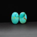 Mohave Mojave turquoise composite pair 17x11x3mm 9.5ct oval cabochon Kingman - photo 4