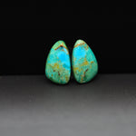 Mohave Mojave turquoise composite pair 16x10x3mm 8.5ct freeform cabochon Kingman - photo 4