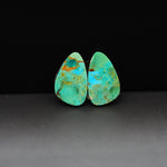 Mohave Mojave turquoise composite pair 16x10x3mm 8.5ct freeform cabochon Kingman - photo 3