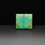 Mohave Mojave turquoise composite pair 18x10x3mm 11ct rectangle cabochon Kingman - photo 4