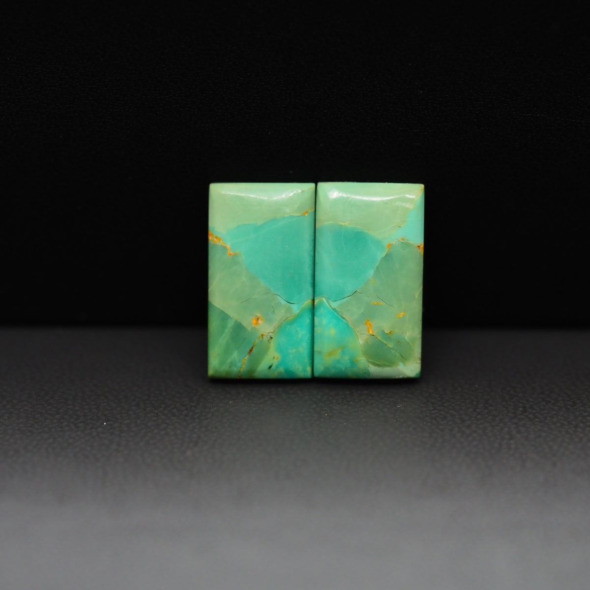 Mohave Mojave turquoise composite pair 18x10x3mm 11ct rectangle cabochon Kingman - photo 4