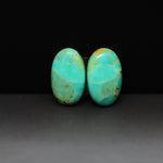 Mohave Mojave turquoise composite pair 18x11x3mm 10.5ct oval cabochon Kingman - photo 2