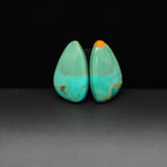 Mohave Mojave turquoise composite pair 20x12x3mm 11.5ct freeform cabochon Kingman - photo 4