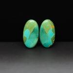 Mohave Mojave turquoise composite pair 21x12x3mm 12.5ct oval cabochon Kingman - photo 4