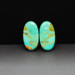 Mohave Mojave turquoise composite pair 21x11x3mm 13ct oval cabochon Kingman - photo 4