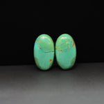 Mohave Mojave turquoise composite pair 19x11x3mm 10.5ct oval cabochon Kingman - photo 4