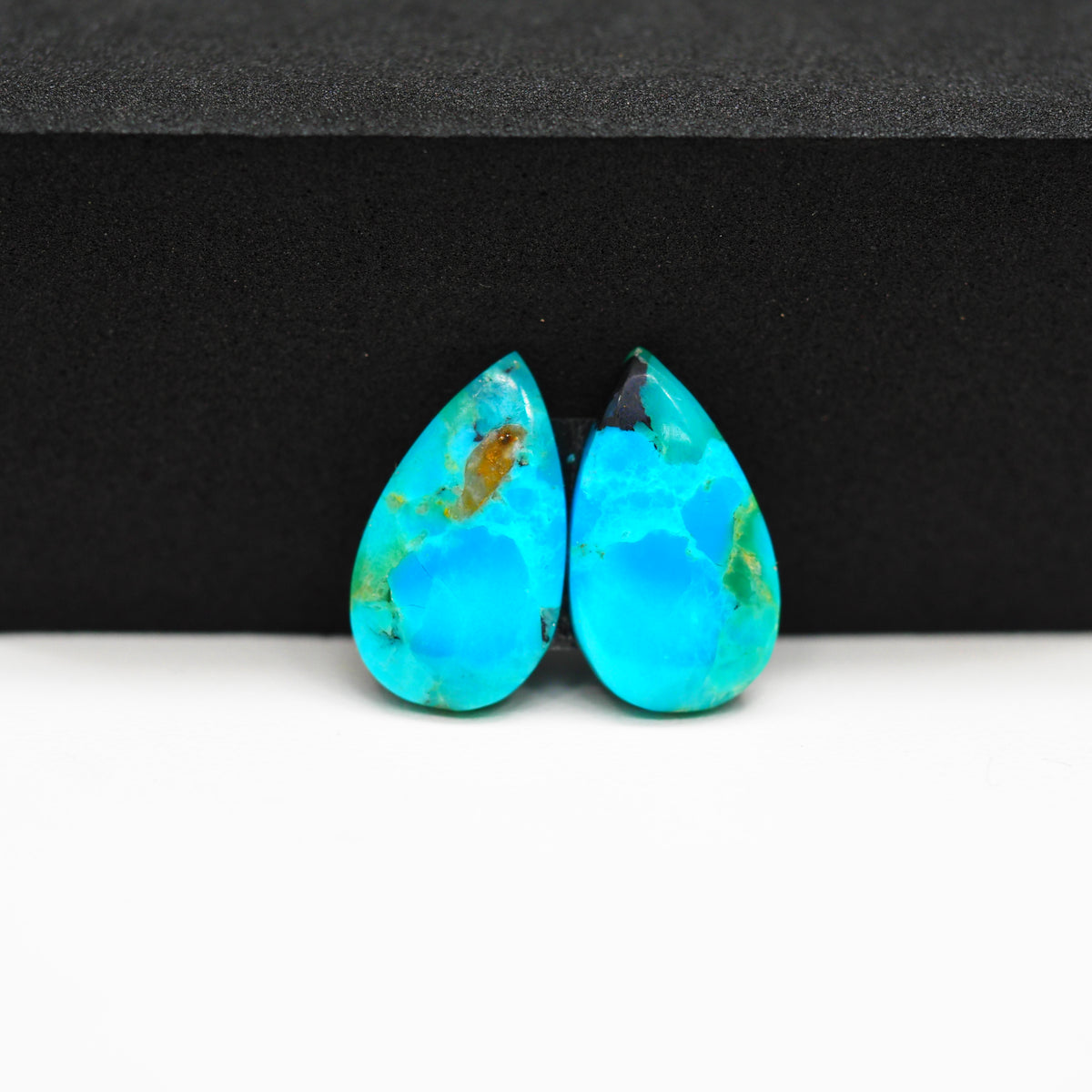 Mohave Buffalo composite pair 19x11x3mm 10ct pear cabochon Kingman - photo 4