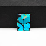 Mohave Buffalo composite pair 20x7x3mm 9.5ct baguette cabochon Kingman - photo 4