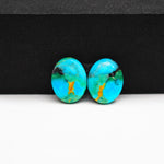 Mohave Buffalo composite pair 15x12x3mm 9ct oval cabochon Kingman - photo 4