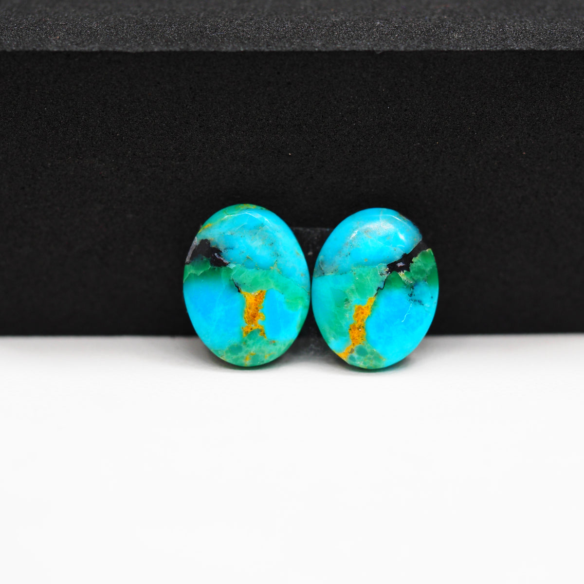 Mohave Buffalo composite pair 15x12x3mm 9ct oval cabochon Kingman - photo 4