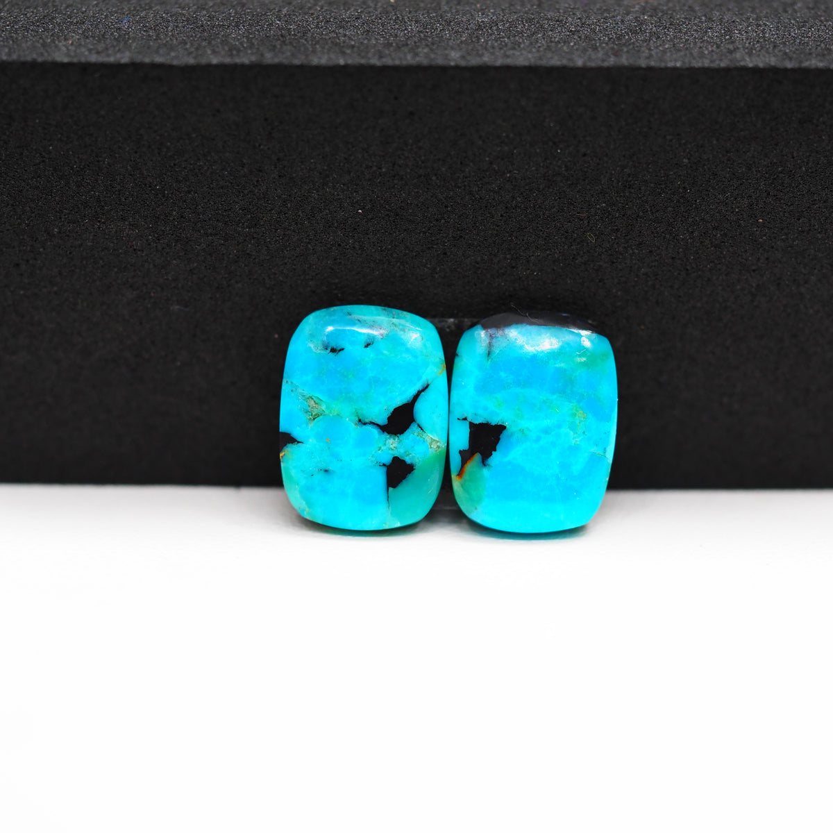 Mohave Buffalo composite pair 14x10x3mm 8ct cushion cabochon Kingman - photo 4