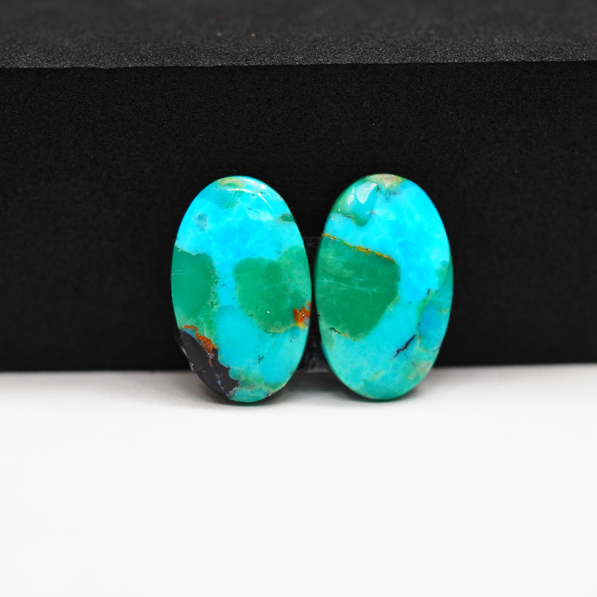 Mohave Buffalo composite pair 20x12x3mm 13ct oval cabochon Kingman - photo 4
