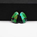 Mohave Buffalo composite pair 17x12x3mm 10.5ct freeform cabochon Kingman - photo 4
