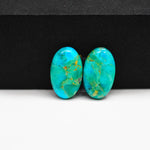 Mohave Buffalo composite pair 18x11x3mm 12ct oval cabochon Kingman - photo 4