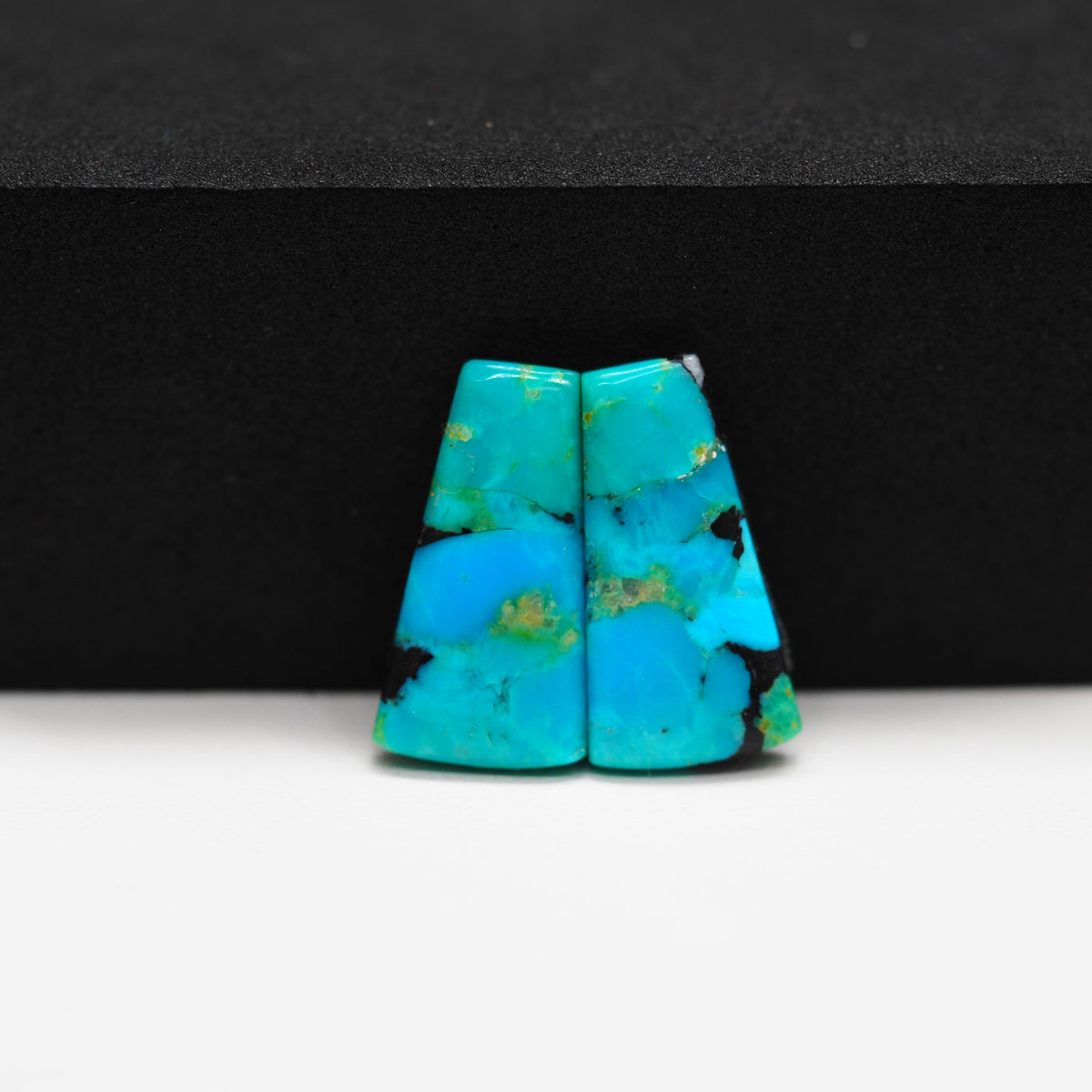 Mohave Buffalo composite pair 21x11x4mm 14ct trapezoid cabochon Kingman - photo 4