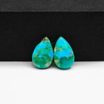 Mohave Buffalo composite pair 17x11x3mm 10ct pear cabochon Kingman - photo 4