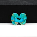 Mohave Buffalo composite pair 18x11x3mm 9.5ct oval cabochon Kingman - photo 4
