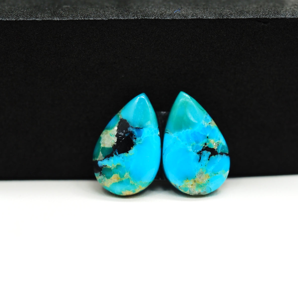 Mohave Buffalo composite pair 18x12x4mm 11.5ct pear cabochon Kingman - photo 4