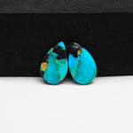 Mohave Buffalo composite pair 14x11x3mm 10.5ct pear cabochon Kingman - photo 4