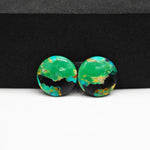 Mohave Buffalo composite pair 14x14x3mm 10ct round cabochon Kingman - photo 4