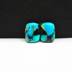 Mohave Buffalo composite pair 14x10x3mm 9ct cushion cabochon Kingman - photo 4