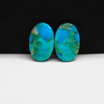 Mohave Buffalo composite pair 18x12x3mm 11ct oval cabochon Kingman - photo 4