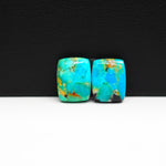 Mohave Buffalo composite pair 13x10x3mm 9.5ct cushion cabochon Kingman - photo 4