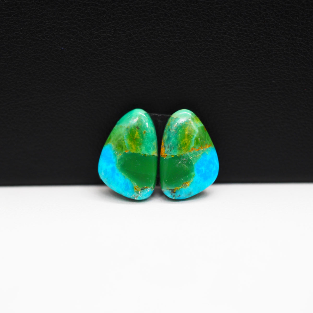 Mohave Buffalo composite pair 15x10x3mm 8ct freeform cabochon Kingman - photo 4
