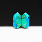 Mohave Buffalo composite pair 21x10x3mm 10.5ct hexagon cabochon Kingman - photo 4