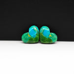 Mohave Buffalo composite pair 12x14x3mm 8ct heart cabochon Kingman - photo 4