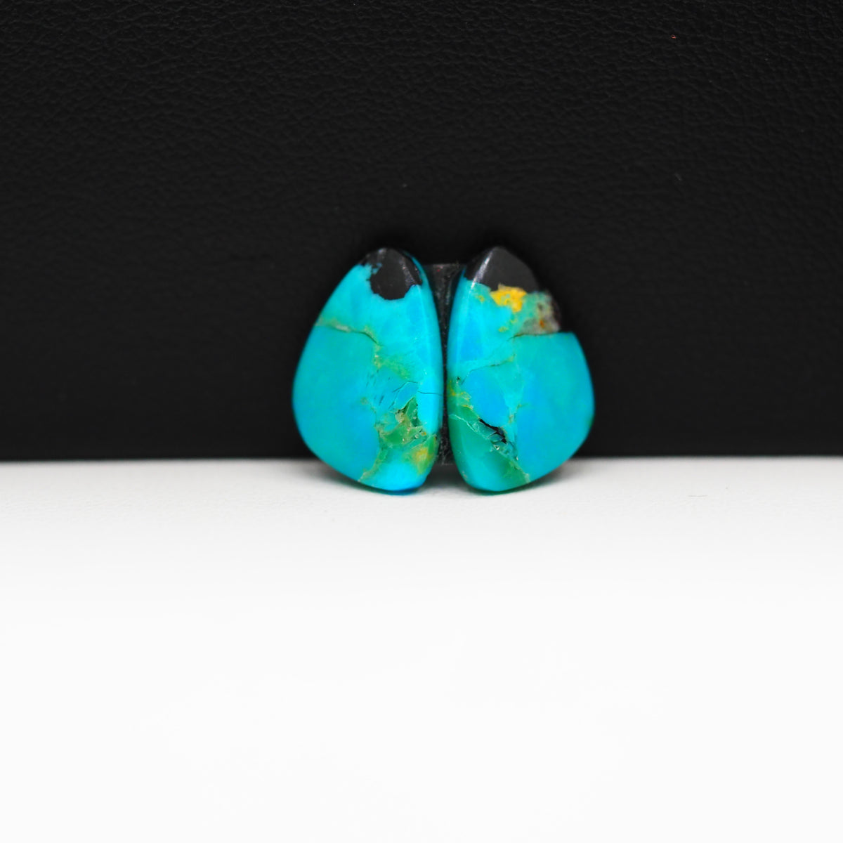 Mohave Buffalo composite pair 14x9x3mm 5ct freeform cabochon Kingman - photo 4