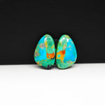 Mohave Buffalo composite pair 17x10x3mm 9ct freeform cabochon Kingman - photo 4