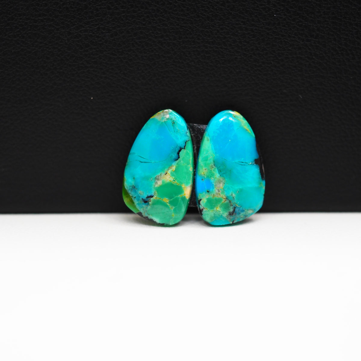 Mohave Buffalo composite pair 17x10x3mm 8ct freeform cabochon Kingman - photo 2
