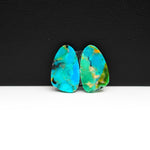 Mohave Buffalo composite pair 17x10x3mm 8ct freeform cabochon Kingman - photo 3