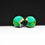 Mohave Buffalo composite pair 14x14x3mm 9.5ct round cabochon Kingman - photo 4