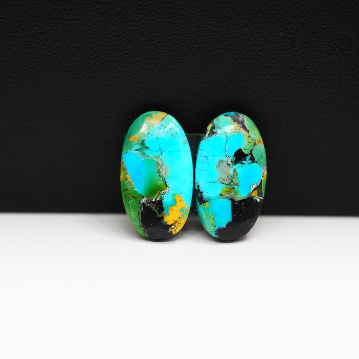 Mohave Buffalo composite pair 18x10x3mm 9.5ct oval cabochon Kingman - photo 4