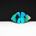 Mohave Buffalo composite pair 16x16x3mm 10ct trillion cabochon Kingman - photo 4