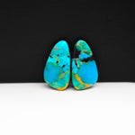 Mohave Buffalo composite pair 19x11x3mm 9.5ct freeform cabochon Kingman - photo 4