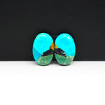 Mohave Buffalo composite pair 14x10x3mm 8ct oval cabochon Kingman - photo 4