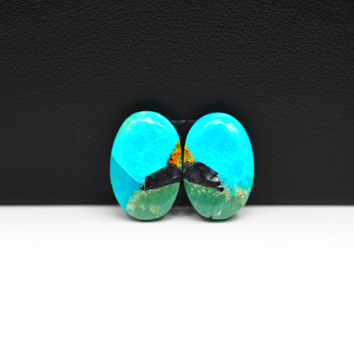 Mohave Buffalo composite pair 14x10x3mm 8ct oval cabochon Kingman - photo 4